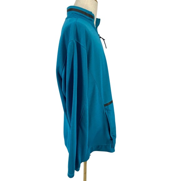 Reel Life Gear Men's Teal 1/4 Zip Long Sleeve Pullover Performance Shirt XXL - Picture 2 of 6